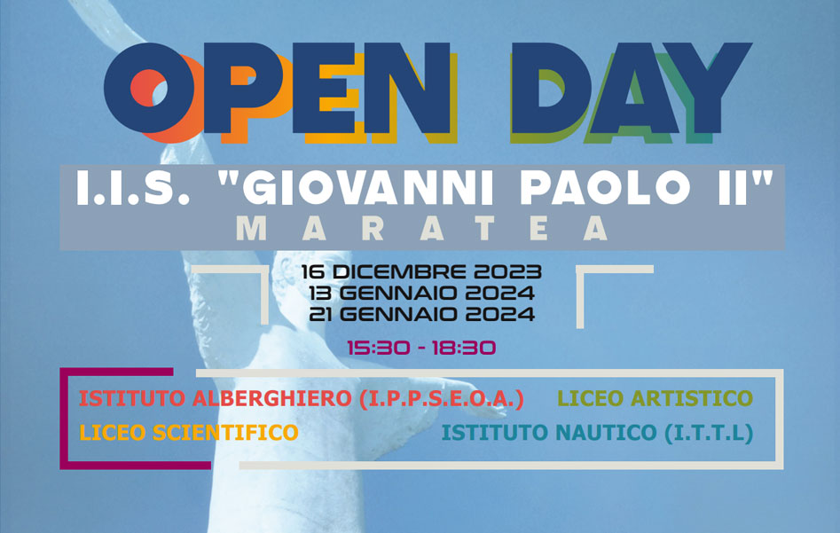 Open day 2024/2025 Istituto Statale di Istruzione Superiore Giovanni